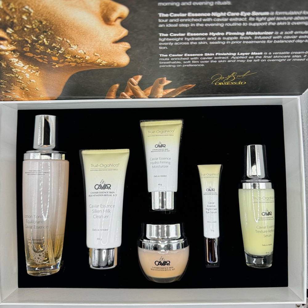 Caviar Rejuvenating Set , Cleaner, Tone, Refining Serum, Eye Sure, Moisturizer